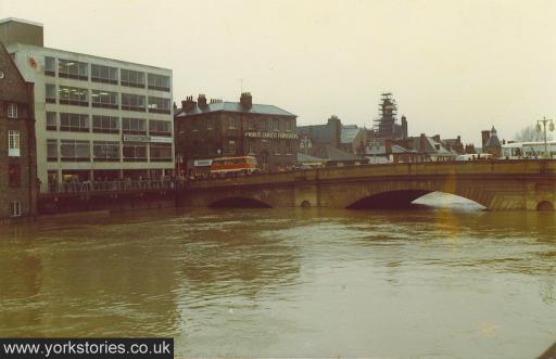 River Ouse in flood, 1978