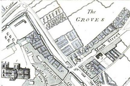 Early 19th century map of York (detail)