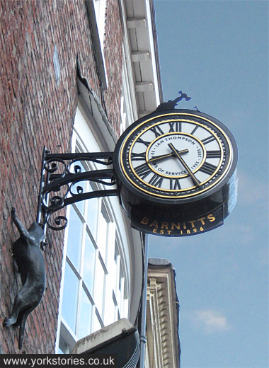 Clock marking Ian Thompson's 50 years at Barnitts