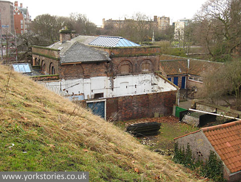 View of a collection of scruffy buildings