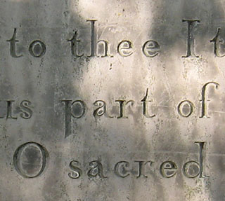 Detail of headstone