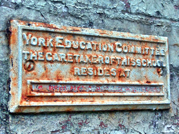 Education Committee sign – Marygate Centre. Photo: Boba Low