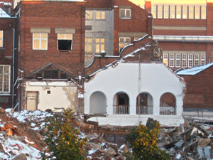 Demolition in progress, December 2009