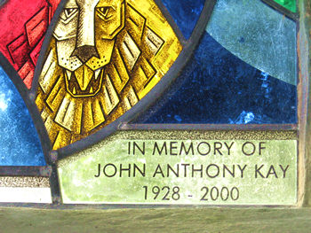 Alne church – detail of J A Kay memorial window