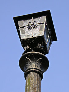Iron lamp standard, St Edith's churchyard