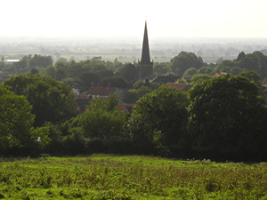 St Edith, Bishop Wilton, view from neighbouring hillside