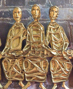 Sculpture/reredos – the Last Supper, by Frank Roper