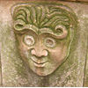 Stone bench - detail - Dean's Park