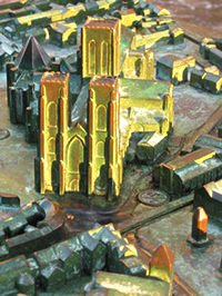 Bronze tactile model of York, by York Minster