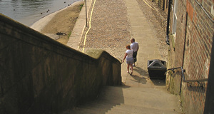 By the riverside, Ouse Bridge, July 2006