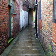 Straker's passage, a view to 'lead the walker round corners'