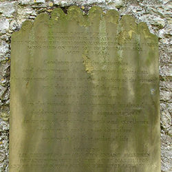 Headstone inscription to Anne Kay and family