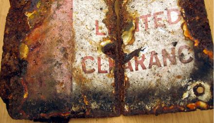 Rusted sign - LIMITED CLEARANCE