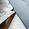 Frozen Ouse, by Museum Gardens, York