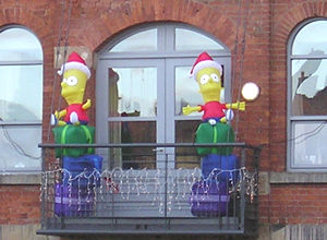 Bart Simpson says Merry Christmas
