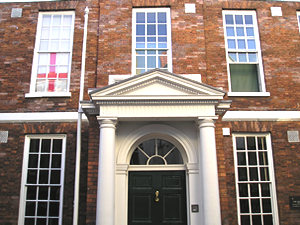 Petergate, with England flag