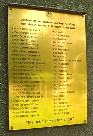 WAAF Yorkshire casualties memorial