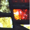 Detail from stained glass by H Stammers, St Martin le Grand, York