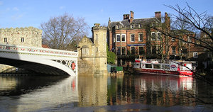 Lendal Bridge and a higher-than-usual River Ouse