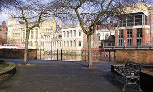 View of the Guildhall and other riverside buildings, 2004