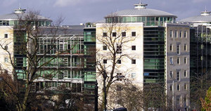 Westgate Apartments, Leeman Road, viewed from city walls