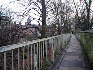 Bar walls near Bootham Bar, late afternoon, 9 January 2004