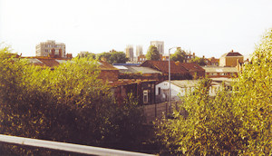 Looking over the Hungate area, from Rowntree Wharf