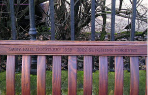 Gary's bench, Dean's Park.