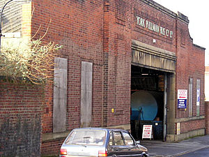 Former Pullman Bus Company depot, now a car wash, Navigation Road.