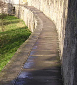 Bar walls, looking back towards Monk Bar