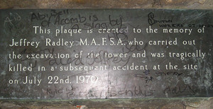 Plaque in memory of Jeffrey Radley