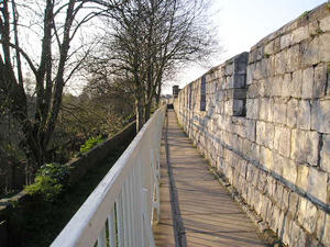 Walls between Monk Bar and Bootham Bar – 2 April 2004
