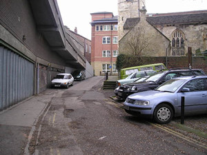 Hungate, behind the Stonebow building