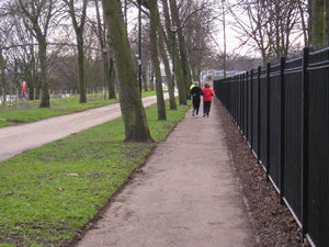 By Rowntree Park, towards the Millennium Bridge