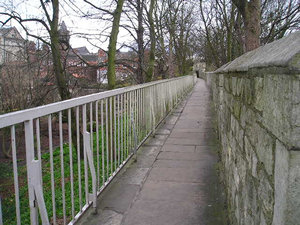 Bar walls walkway to Bootham Bar, spring 2004