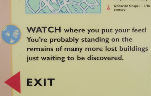 Watch where you put your feet! ARC exit sign