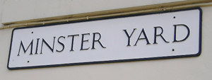 Sign: Minster Yard