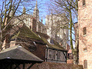 Minster, above Ogleforth rooftops