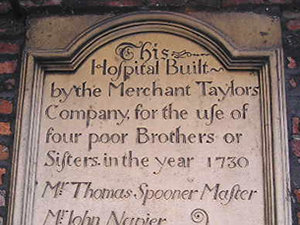 Hospital plaque, Merchant Taylors' Hall