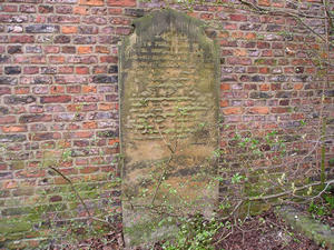 A faded headstone, Unitarian Chapel 