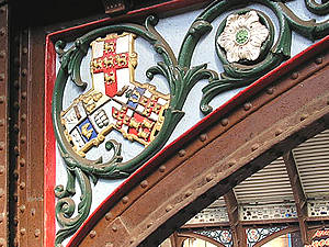 Detail of roof support, York station