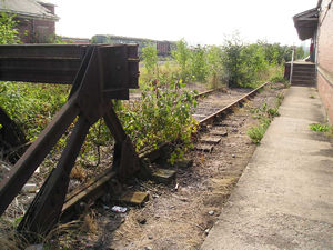 View of abandoned rail line
