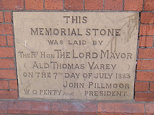 Unidentified building – detail – memorial stone