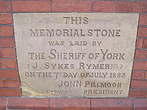 Unidentified building – detail – memorial stone 2