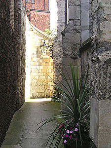 By the side of York's Guildhall