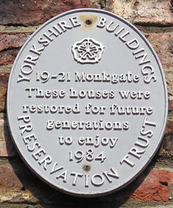 Monkgate plaque – Yorkshire Buildings Preservation Trust