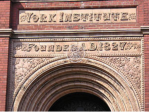 Doorway oif the York Institute, now the Gallery nightclub