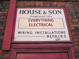 Sign for House and Son, Blake Street