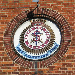 Crest from front of building