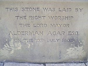 Foundation stone: Alderman Agar